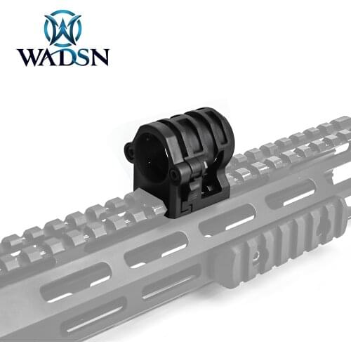 WADSN Tactical Flashlight Helmet Mount Clamp Holder Hunting Rifle Torch 21mm Ring Mount Adapter Fit Picatinny Rail Fast Helmet