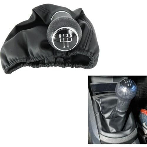 New For Seat Cordoba 1997 1998 1999 2000 2001 2002 Car-Styling 5 Speed Car Gear Stick Shift Knob With PU Boot Black Line