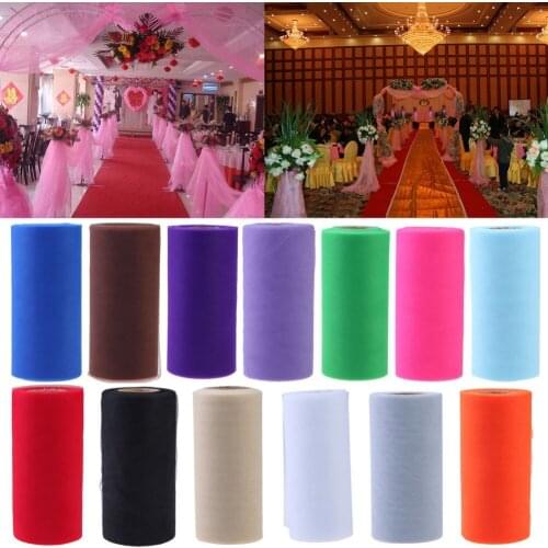 4pcs/lot 15cm=6 inchx25 Yards Colorful Tissue Tulle Roll Spool Craft NEW 2017 For TULLE Roll Spool Wedding Party Decor