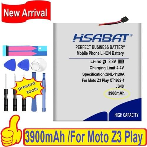Top Brand 100% New 3900mAh JS40 Battery for MOTOROLA Moto Z3 Play XT1929-1 XT1929-4 XT1929-5 XT1929-6 XT1929-8 free gfit