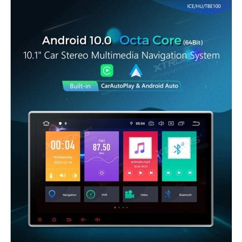2 Din 10.1'' Android 10.0 Octa Core Universal Multimedia Car DVD Radio Player GPS Navigation Built-in CarPlay Android Auto