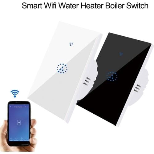 US Wifi Boiler Smart Switch Touch Panel Voice Remote Control Timer Outdoor Water Heater Switches work with alexa google home
