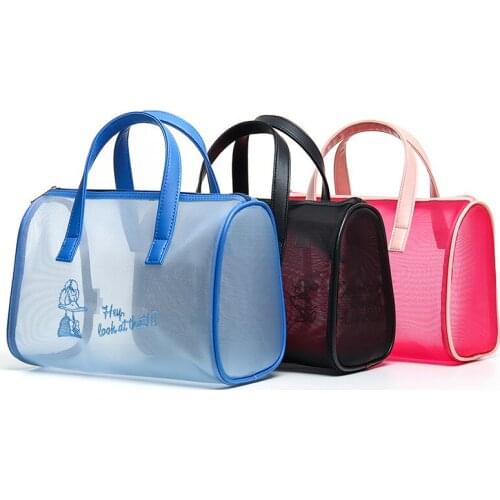 Disney 2021 cartoon Mickey large capacity black cosmetic bag travel storage bag female toiletry bag student simple storage bag