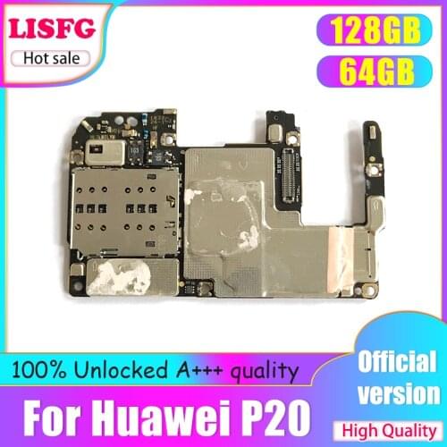 Original Unlocked For HUAWEI P20 Motherboard 64GB 128GB Logic Board For HUAWEI P20 Mainboard WIth Full Chips 100% Tested