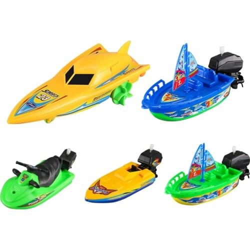 1pc Bath Toys Speed Boat Ship Wind Up Toy Float In Water Kids Classic Clockwork Bathtub Shower for Children Boys Toys