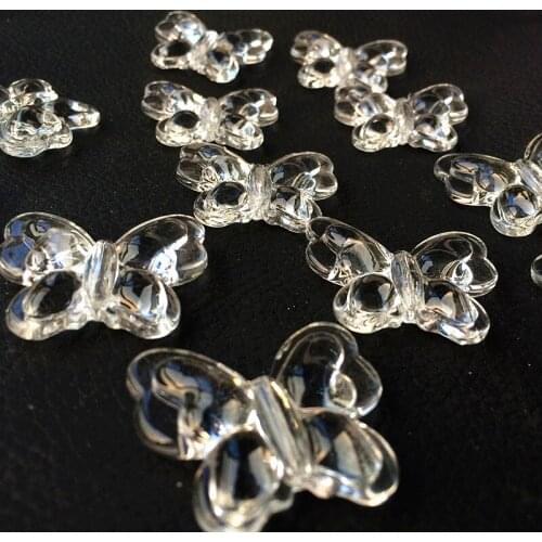 100pcs/lot Diy Crystal chandelier parts beads,crystal butterfly glass artificial curtain decoration 28*35mm Accessories decor