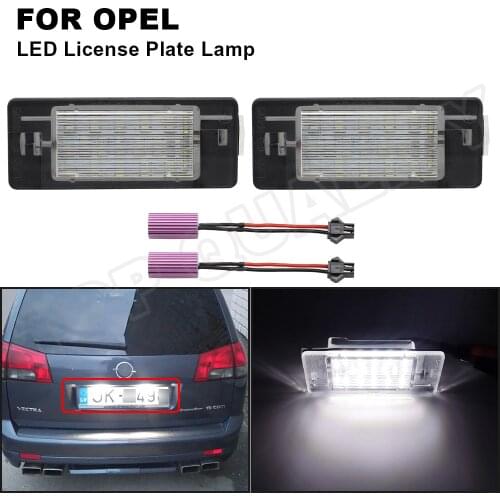 2x Canbus LED License Number Plate Light For Opel Vectra C Estate 2002 2003 2004 2005 2006 2007 2008 OEM# 93180083 , 6223510