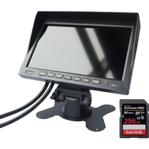 4CH 1080P car dvr monitor support 4 channel 2.0MP AHD camera 4ch car tv monitor car lcd monitor