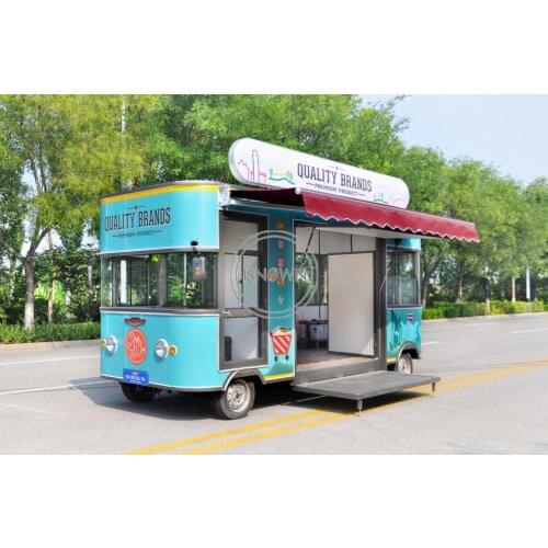 5m Long Electric Car Food Truck Mobile Kitchen Hot Dog Ice Cream Coffee Cart Multifunctional Snack Kiosk Customizable