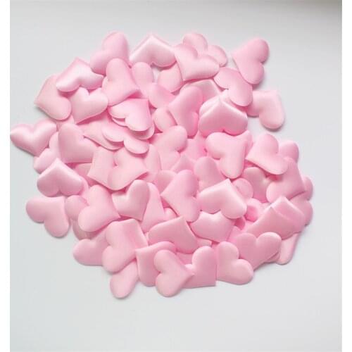 50pcs Fabric Heart dia 2cm Wedding Party Confetti Table Decoration birthday party Decorative Supplies for Balloon filling