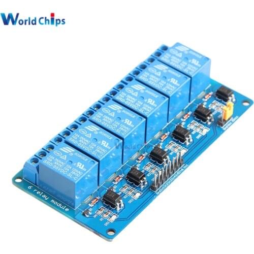 6 Channel DC 5V Relay Module Relay Expansion Board Module With Optocoupler Insulation For Arduino PIC ARM DSP AVR Raspberry Pi