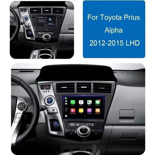 2 Din Car Radio Navigation GPS Bt Player Andriod Auto For Toyota Prius Alpha 2013 Tablet Android 10 Stereo Receiver Head Unit