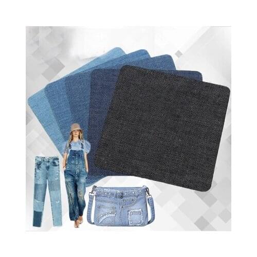 Free ship 10pcs/lot hotfix jeans repair patches sewing applique iron on patches Sew On For Clothes Trousers Repair Elbow Knee