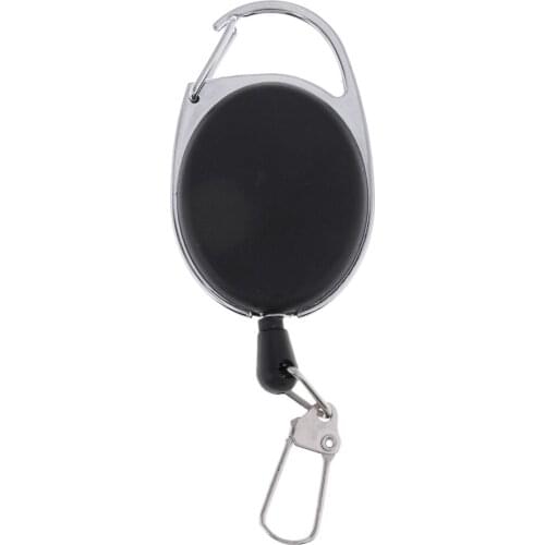 ID Cards/Key Retractable Clip Keychain Key Pull Reel Keychain -Black