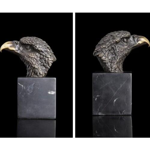 Special Offer- TOP COOL SHOP HOME realistic auspicious Ornament art # Arabia Eagles lanneret bronze Sculpture art statue 18CM