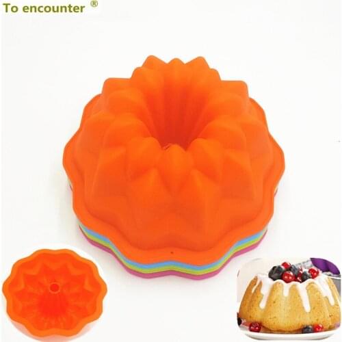 To encounter 25.5*25.5*10CM Octagon Flower Silicone Baking Cake Mold Pastry Bakeware Maker Mold Baking Cake Pans Baking Dishes