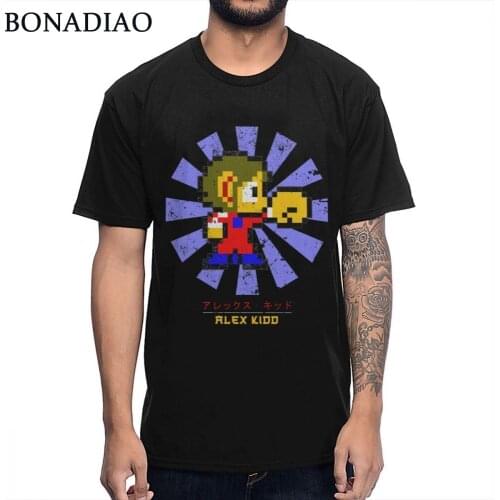 For Man New Retro Japanese 8 Bit Video Game Alex Kidd In Miracle World T-shirt Classic O-neck Healthy Cotton Popular Tee Shirt