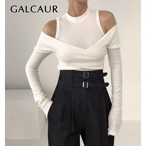 Женские футболки с длинным рукавом GALCAUR China At AliExpress