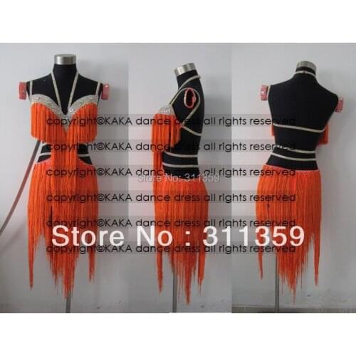 KAKA-L130383,Women Latin Dance Wear,Girls Salsa Competition Dress Tango Samba Rumba Chacha Dance Dress,Latin Dance Dress