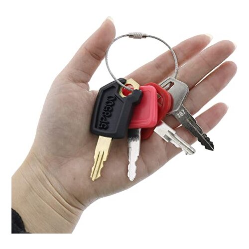 Heavy Equipment Key Set 4 Keys for CAT fits For JOHN DEERE & Komatsu AT194969, AT195302, 5P8500, 787