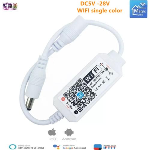 Magic Home DC5V 12V 24V Bluetooth-compatible Wireless WiFi Controller,RGB/RGBW IR RF LED Controller for WS2811 WS2812 led strip