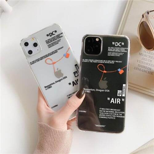 Fashion Tides brand sneakers Phone Case For iPhone 12 11 Pro X XR XS MAX 5 5s 7 8 6s 6 Plus SE 2020 label letter Silicone Cover