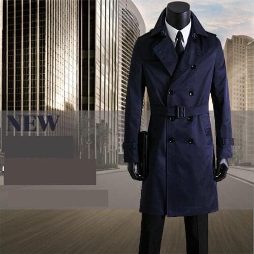 New Autumn Fashion super Large Double Breasted Jacket Mens Windbreaker Male Slim Long Adjustable Waist plus size S-7XL8XL9XL10XL