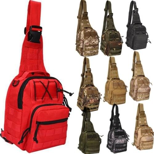 Unisex Adults Nylon Oxford Fabric Multifunctional Chest Shoulder Satchel Bag Tactical Sling Pack Camping Shoulder Pack