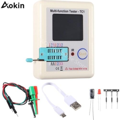 New Multi-functional 1.8 Inch Colorful Display TFT Backlight Transistor LCR-TC1 Tester for Diode Triode Capacitor Resistor