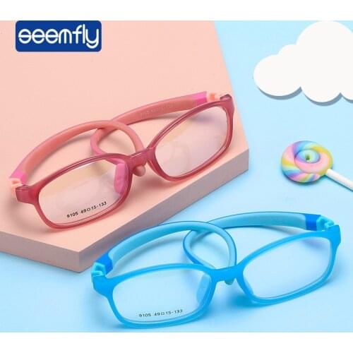 Seemfly silicone Children TR90 Computer Glasses Anti-blue Ray Non-slip Eyeglass For Boys Girls Spectacle Eyewear Frame Students