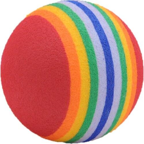 Dog ball rubber Cute ball dog toy ball vocal molar rainbow ball pet colorful bell ball