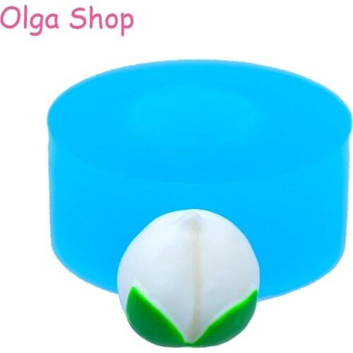 GYL168 12.1mm Peach Cake Silicone Mold - Fruit Cake Miniaturesweet Dollhouse Chocolate Candy Resin Necklace Earring Mould