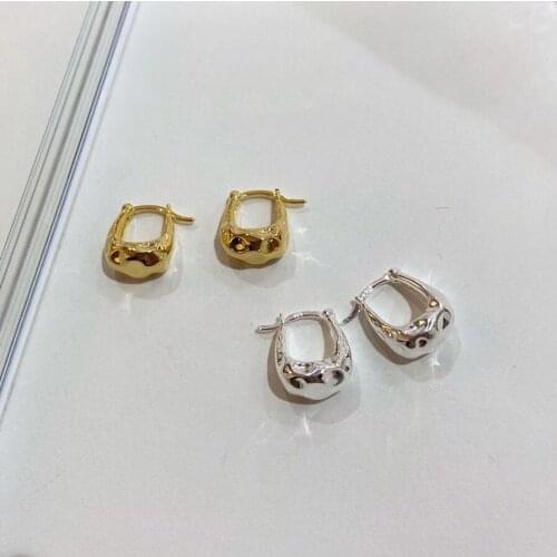 U-shaped Geometric Earrings Women Fashion Jewelry Metal Gold Silver Color Drop Earring Korean Ladies Charms Ear Jewellery