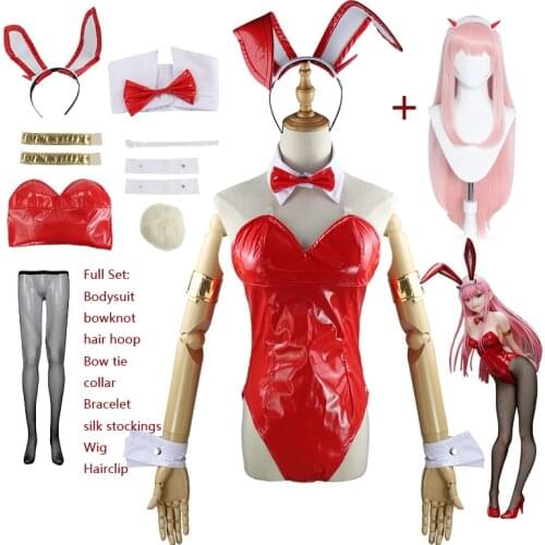 Zero Two Cosplay Women Sexy Costume DARLING in the FRANXX Anime Costume 02 Bunny Girl Jumpsuits Women Sex Jumpsuits