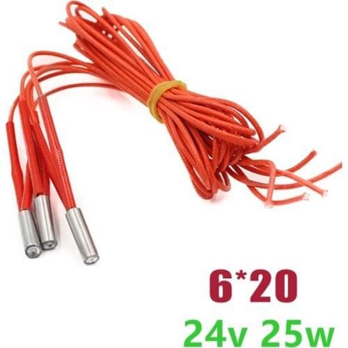 SWMAKER Reprap 3D printer Heater Cartridge 24v 25w for Ultimaker 2 6x20 mm 1 meter long