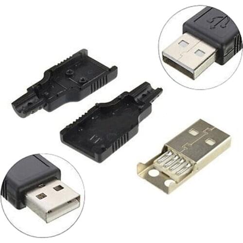 1PCS USB 2.0 Type-A Plug 4-pin Female Adapter Connector jack Plastic Cover