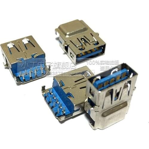 10pcs/lot usb 3.0 Port connector for ASUS notebook usb 3.0 usb female Socket Sinking Plating
