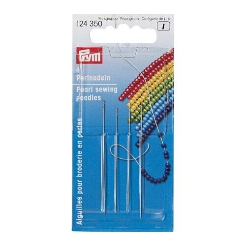 124350 Germany PRYM Beading needles, No. 10 and No. 12, 0.45 x 55 and 0.40 x 50mm