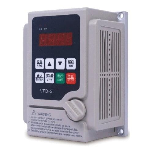 220V 2.2KW Mini VFD Variable Frequency Drive Single Phase Converter Adjustable Motor Speed Control Frequency Inverter Drive