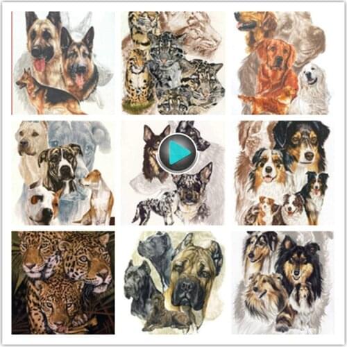 5d Diy, diamond cross stitch, diamond mosaic dog , needlework, crafts, diamond embroidery, animal, dog, painting, home decor