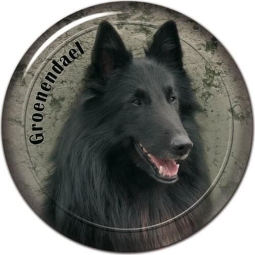 B0888# 13CM/17CM Self-Adhesive Decal Groenendael Dog V2 Car Sticker Decors on Bumper Rear Window Laptop