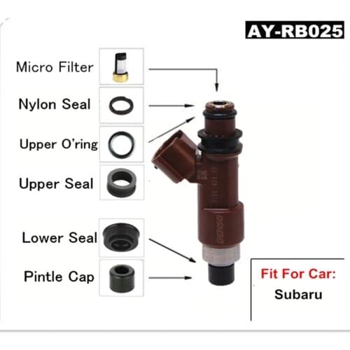 Free shipping 6sets fuel injector repair kit for Subaru Outback B9 Tribeca 2005-08 OEM#16611 AA700, FJ859 (AY-RB025)