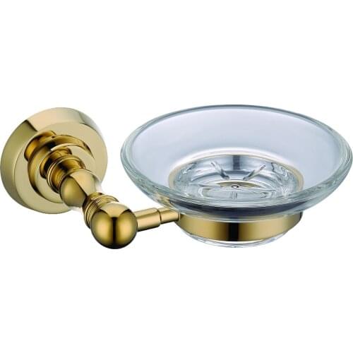 FREE SHIPPING new design 24k GOLD Round SOAP DISH HOLDER