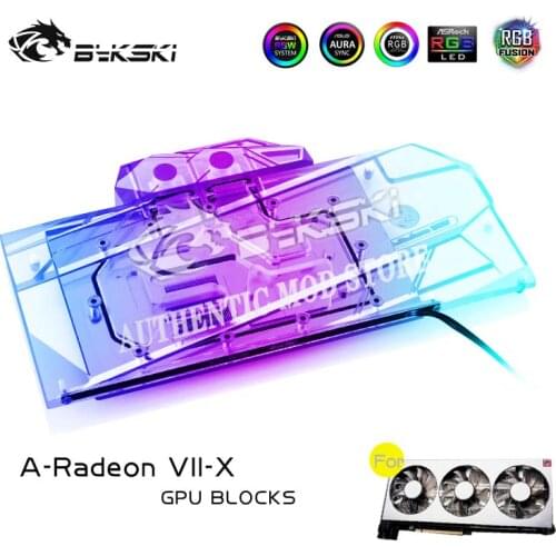 Bykski A-RADEON VII-X Full Coverage GPU Water Block For VGA AMD RADEON VII Graphics Card Cooler Heatsink New arrival