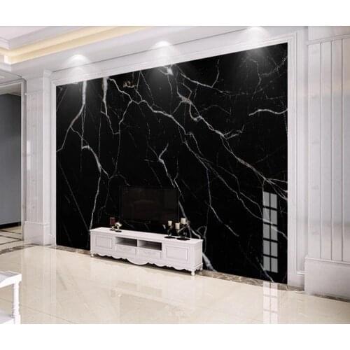 Black Marble Wallpaper Mural Wall Art Decor 3D Wall Paper for Living Room Bedroom Murals Contact Paper Papel De Parede 3D