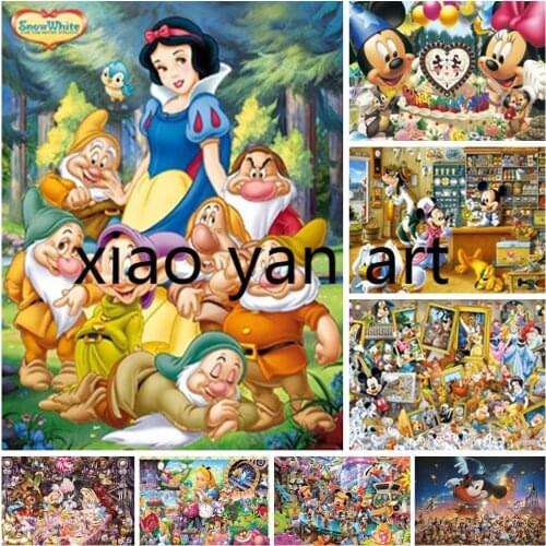 DIY Disney Fairy Tale Snow White/Mickey Diamond Painting Diamond Mosaic Cross Stitch Kits Full Diamond Embroidery Room Decor