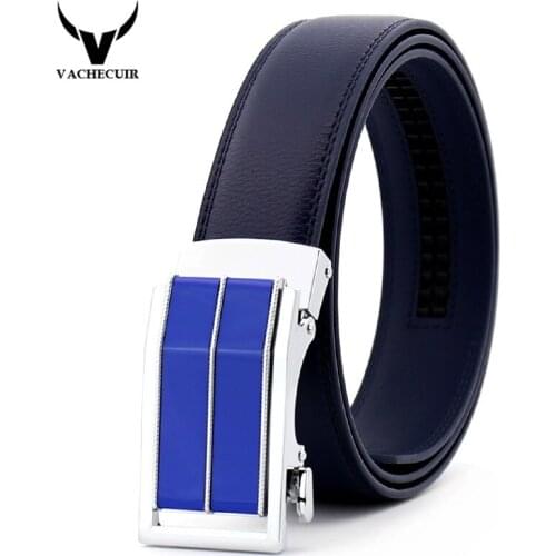 Designer Leather Strap Male Belt Automatic Buckle Belts For Men Girdle Blue Men Belt Waistband ceinture cinto masculino LY180
