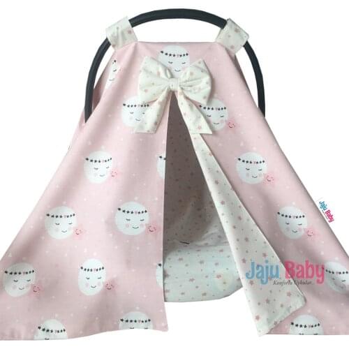 Jaju Baby Powder Smiley Moon Pattern Stroller Cover and Inner Linen