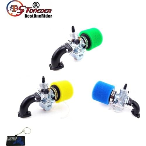 STONEDER Molkt 26mm Carburetor Air Filter Mainfold Intake Pipe For 110cc 125cc 140cc Engine SSR CRF70 LiFan YX KLX TTR Pit Bike
