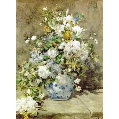 14/18/22/25CT Classical vase Flower Oil painting Art Needlework 14CT Canvas Unprinted Handmade Embroidery Cross Stitch Kits